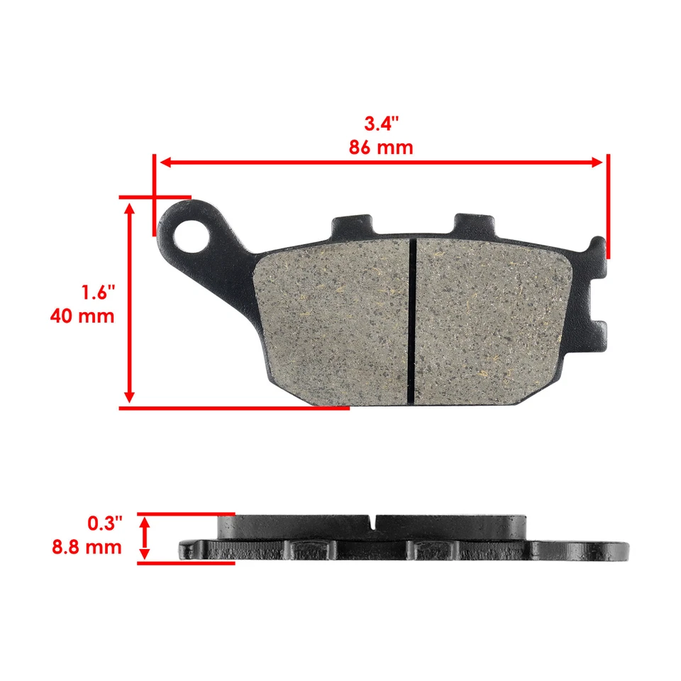 Front Rear Brake Pads for Honda VTX1300S VTX1300C VTX1300R VTX1300T 2003-2009 - Image 3 of 4