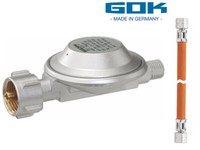 Gok Regler Gasregler Druckregler Grill 50 Mbar Mit 100Cm Gasschlauch