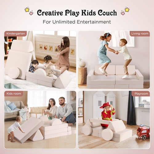 1,5M Spielsofa Modulsofa Spielmöbel Modulares Kindersofa Familienmöbel Bausteine - Bild 9 von 15