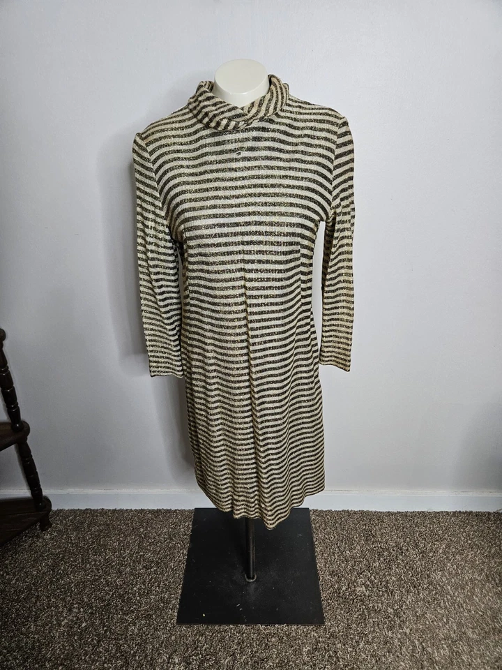 60s 70s Vintage Women's Disco Glamrock New Years Shimmer New Year's Party Dress - Image 4 of 4