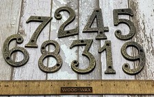 CAST IRON NUMBERS /LETTERS- DOOR NUMBERS/ LETTERS 3" CAST IRON -BLACK/ ANT BRASS
