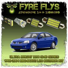 White LED interior lights package kit for 98-04 Diamante 10 pcs 3014 series SMD