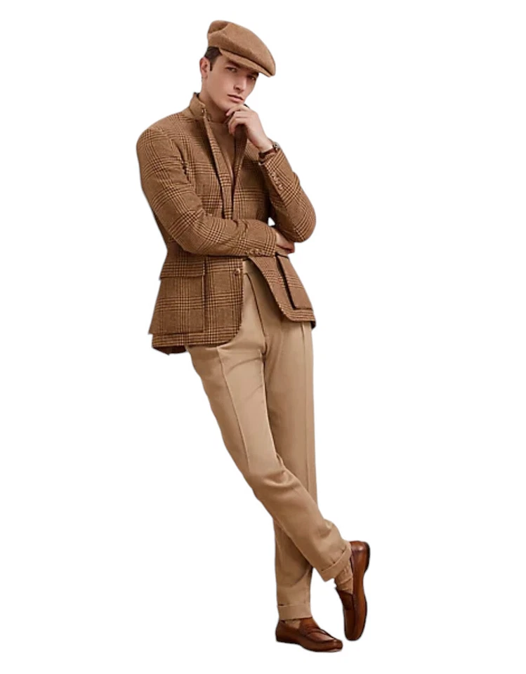 Ralph Lauren 紫色标签 Kent 手工定制羊毛运动外套夹克全新 2495 美元 — 第 2/4 张图片