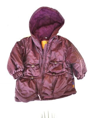 Girl Witch Winter Jacket, Eggplant V. line one size 104