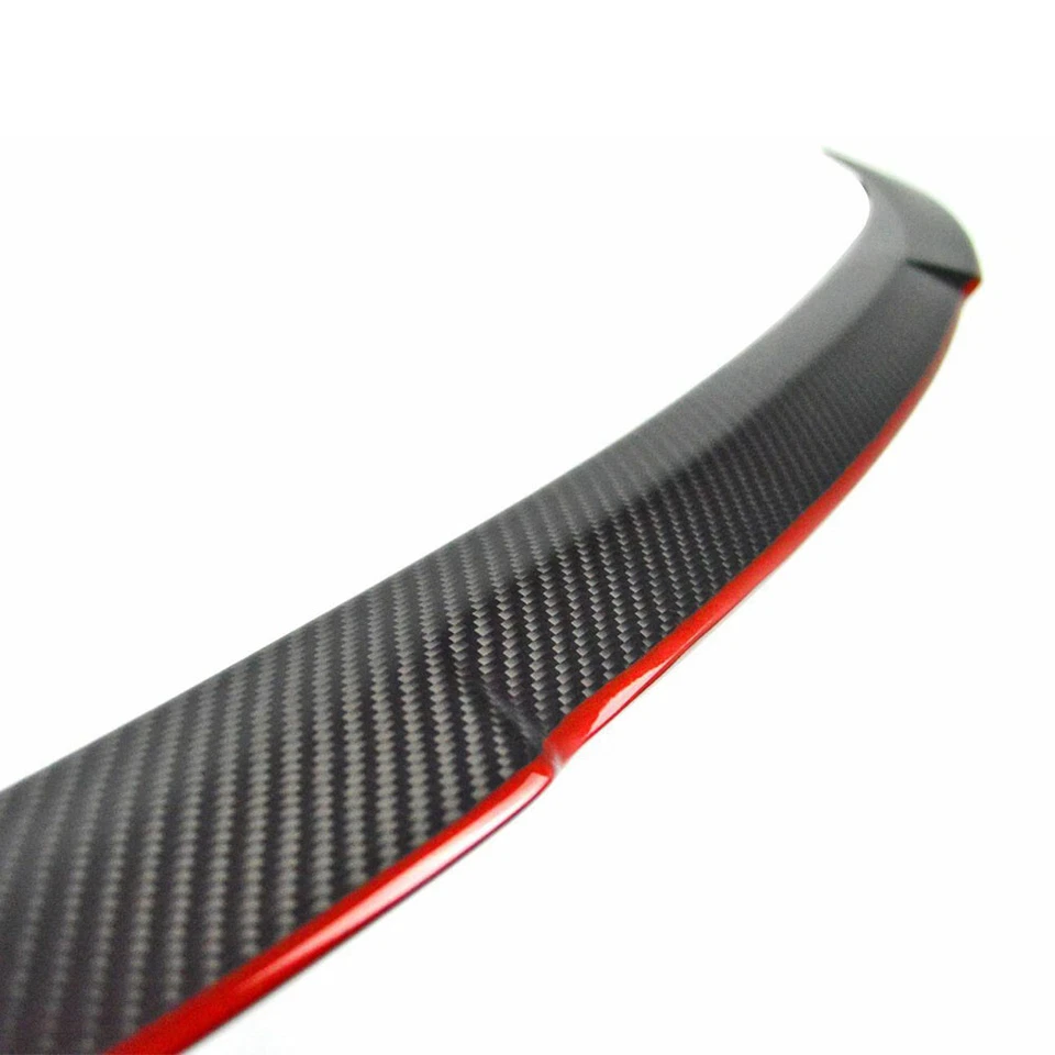 CARBON + RED FOR BMW F82 M4 TYPE TRUNK BOOT SPOILER WING 4-SERIES 2014-2018 2DR Foto 3 de 4