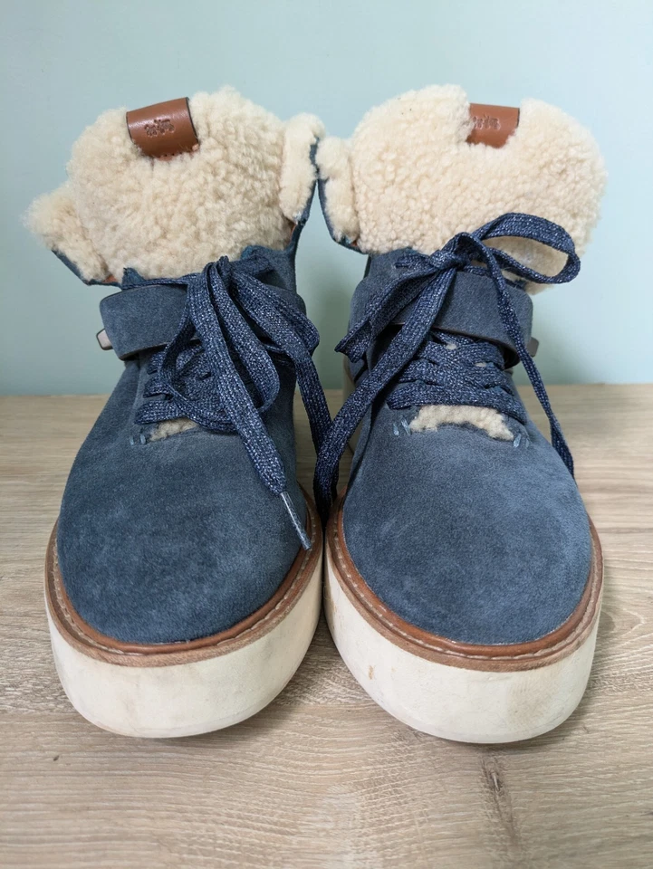 Zapatilla deportiva Coach T-REX para mujer senderismo forrada de lana azul talla 9B Foto 2 de 4