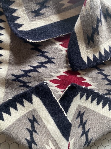Vintage Authentic Navajo Dine Rug Weaving 33.5x20.5 Tight Weave! Native American - Picture 6 of 11