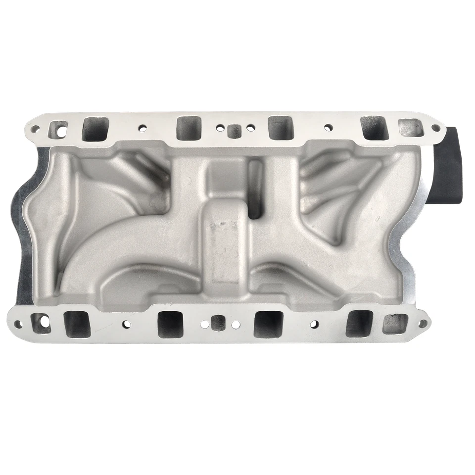 Colector de admisión de carburador de aluminio 1500-6500 para bloque pequeño Ford 351W negro Foto 4 de 4