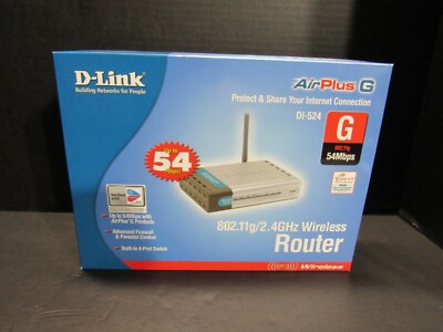 D-Link - DI-524, Wireless Router Air Plus, 802.11g/2.4Hz | Air Plus 54 Mbps