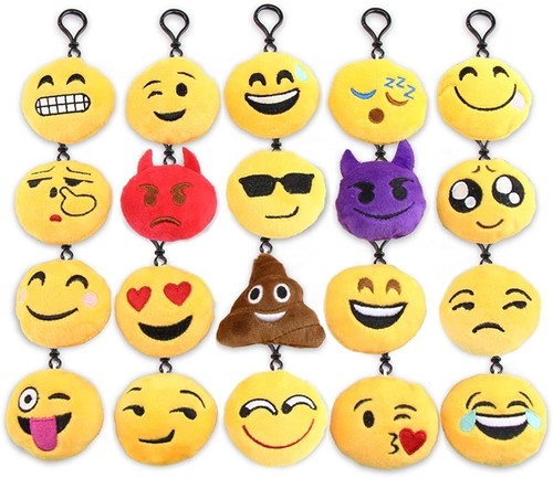 12 EMOJI PORTACHIAVI CLIP BOMBONIERE RICORDO PELUCHE MIX EMOZIONI RECUERDOS-Vari - Foto 3 di 3