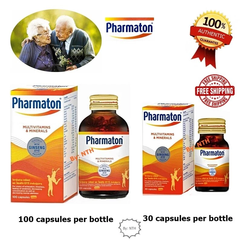 Pharmaton multivitaminas extracto de ginseng para personas mayores frágiles para estar sanas Foto 3 de 4