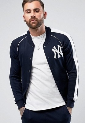NY YANKEES Letterman Jacke Herren MEDIUM New York Varsity Fleece Sweatshirt Oberteil