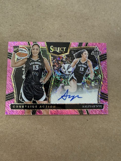 2025 WNBA Panini Select AALIYAH NYE Pink Shimmer Prizm FOTL COURTSIDE AUTO /5
