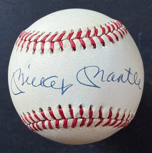 Mickey Mantle Signed Autographed Bobby Brown Era Official Rawlings Baseball JSA