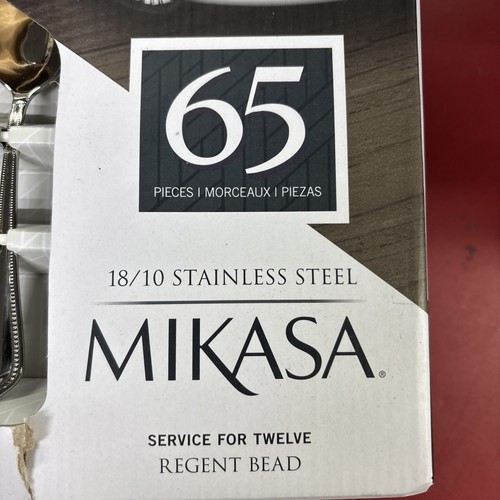 Mikasa, Regent Bead Flatware Service for 12, 65 Piece Set, 18/10 Stainless St... - Picture 4 of 9