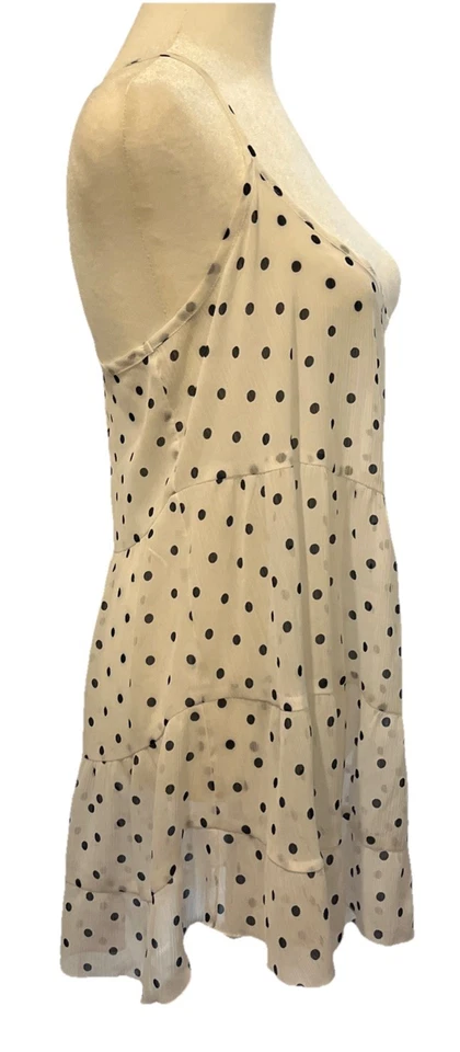 Camiseta Abercrombie para mujer lunares transparentes con capas Babydoll Cami LG Y2K playa costera Foto 4 de 4