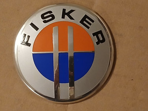 FISKER ROUND OCEAN EMBLEM BADGE C131172707000 80mm 3 1/8" 2009 2010 2011