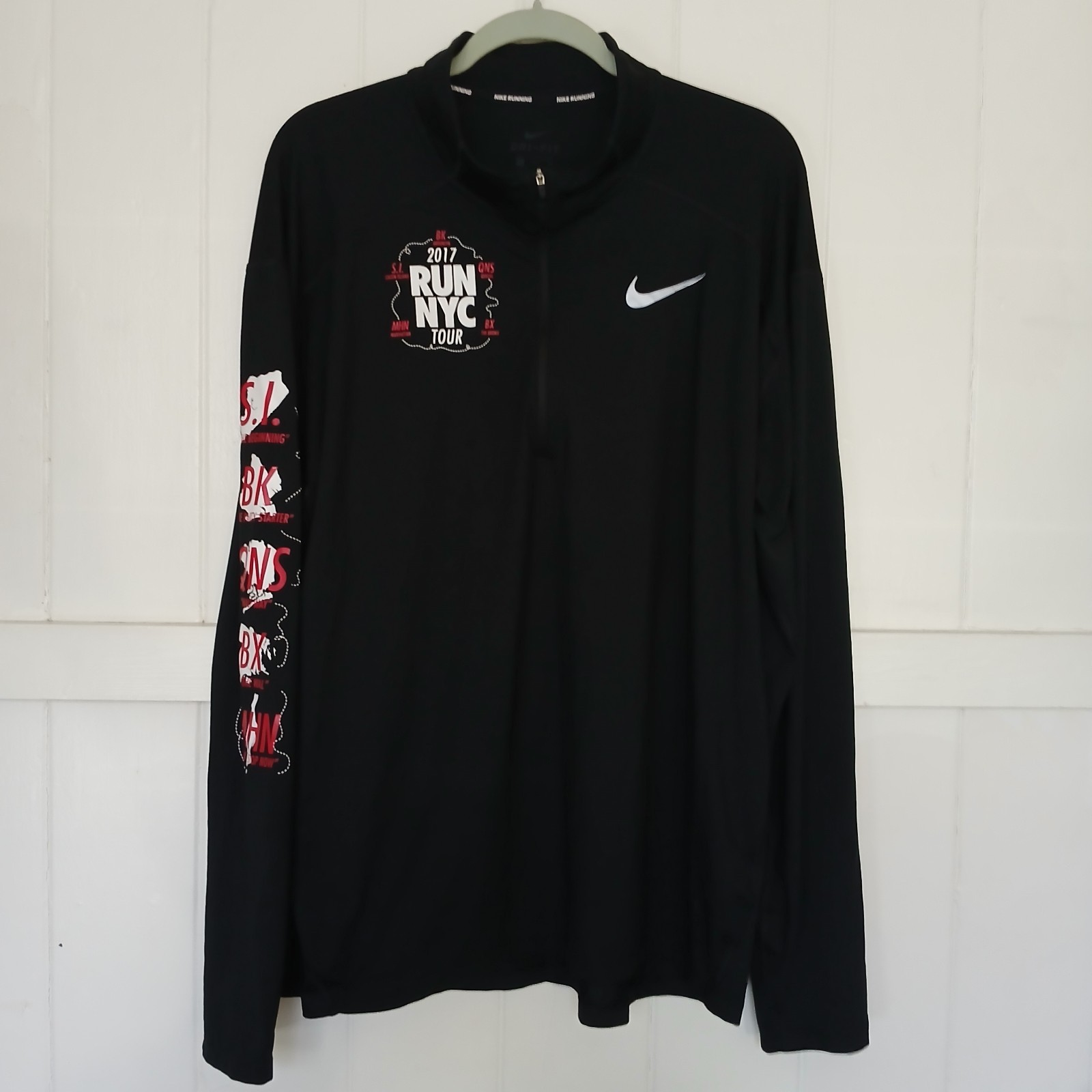 SACAI X NIKE Nike Essential Jacket NYC New York City Tour 2017 Running Uomo XL Nero 924855