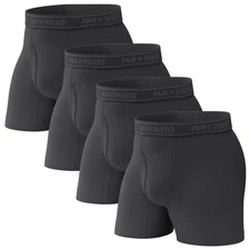 Pair of Thieves Men’s Boxer Briefs 4 Pack Soft Stretch Moisture-Wicking M