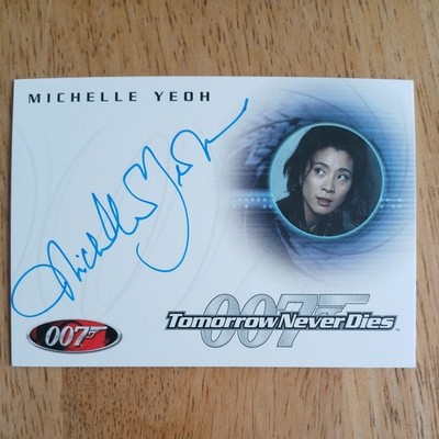 James Bond Ultra Rare Michelle Yeoh as Wai Lin A30 Autograph Card Near Mint