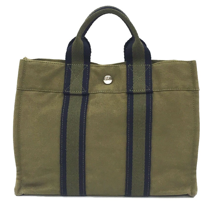 Near MINT] HERMES Four toe PM Tote Bag Mini Tote Canvas
