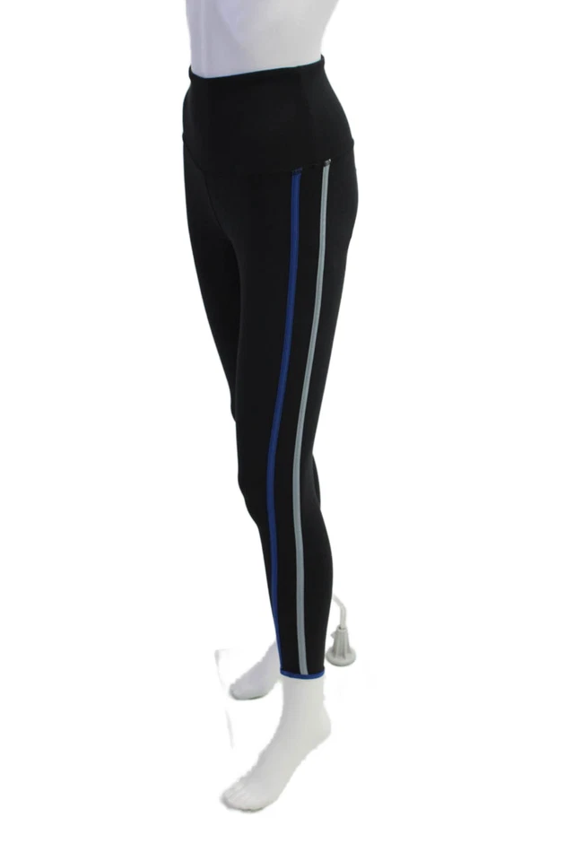 Leggings Strut This para mujer a rayas laterales negros azules talla pequeña Foto 2 de 4