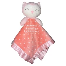 Cloud Island Owl Lovey Pink Baby Security Blanket Polka Dot Satin Target Toy