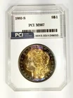 1882-S  MS 67  Morgan Dollar Stunning   Rainbow Color Toned Monster PCI Looks PL