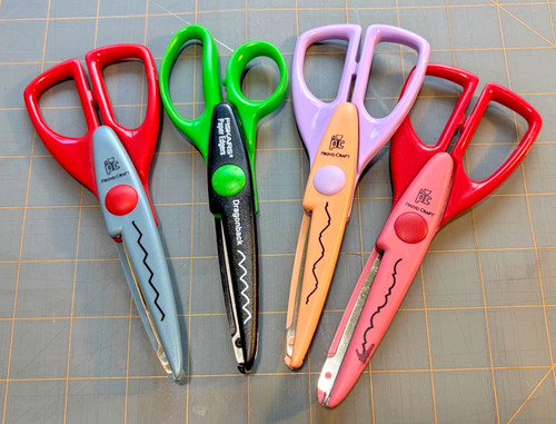 Decorative Edger Paper Scissors Scrapbook Lot of 4; 1 Fiskars, 3 Provo Craft