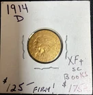 1914-D $2.5 Dollar Indian Head Quarter Eagle Gold Bullion Coin #69