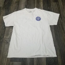 Mr. Zogs Sex Wax T-Shirt Logo Premium size Large White Surf Beach (Stained)