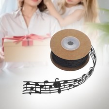 Nastro con note musicali, nastro decorativo, nastro per confezioni regalo,