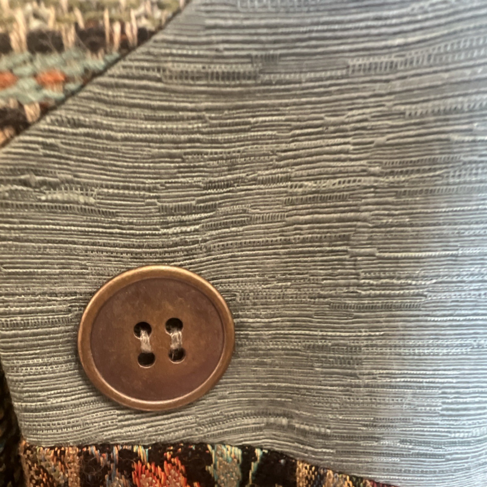 Canvasbacks Patchwork Multicolor Silk Blend Blaze… - image 3