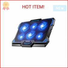 Laptop Cooling Pad, Laptop Cooler with 6 Quiet Led Fans for 15.6-17 Inch Laptop