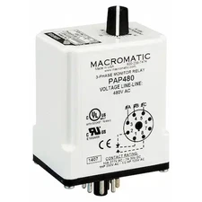 Macromatic Pap240 3 Phase Monitor Relay, Spdt, 240Vac, 8 Pin