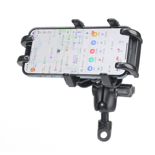 Auto Mirror Mount Type Motorcycle Phone Holder Shock Absorbing 8 Claws Fixed - Photo 8 sur 12
