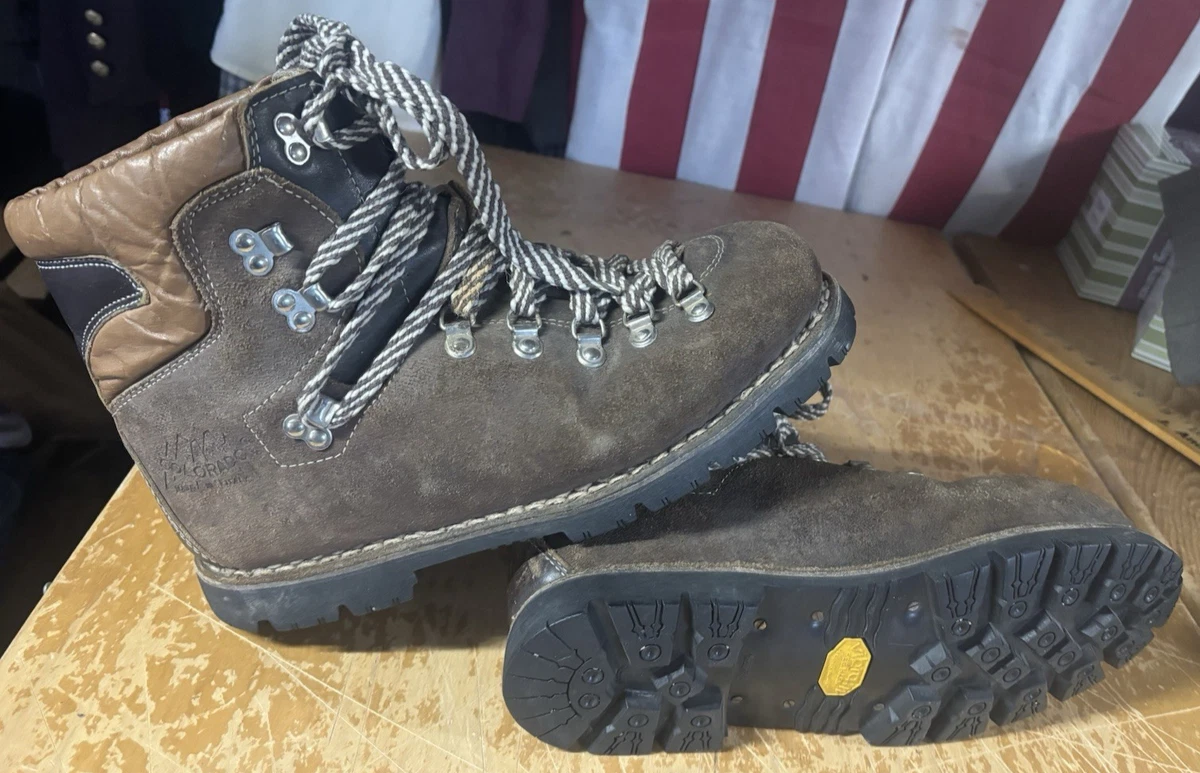 Chaussures D'alpinisme Vintage En Cuir Avec Crampons Métal - Trouvaille Rare