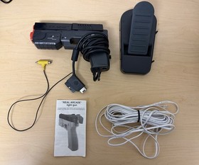 Sega Saturn Tested Working- Two 3D Control Pads - Virtua Cop - Gun & Pedal