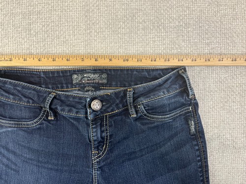 Silver Suki Jeggings Jeans Women's 29x30 Stretch Blue Denim Dark Wash - Picture 8 of 13