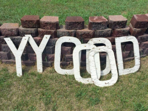 White Letras Vintage/Retro Placas Y Letreros Decoración para el Hogar