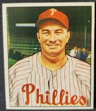 1950 Eddie Sawyer Bowman Card #225 MLB Philadelphia Phillies