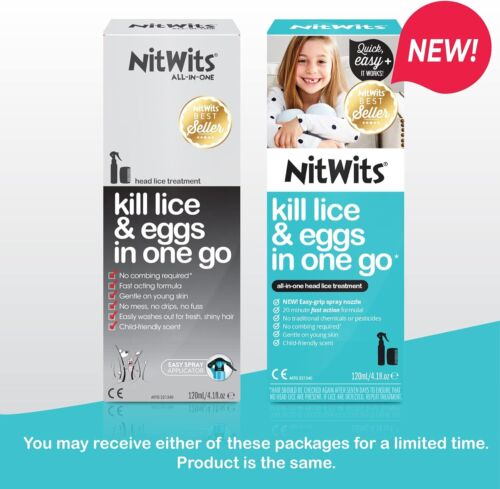 NitWits All-In-One Head Lice Treatment Spray, Kills Nits & Eggs, Includes Lice S - Picture 2 of 7