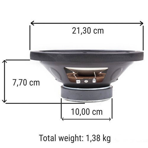 1 MASTER AUDIO Ma20bt/8 Sprecher 200 MM 300 Watt Max Federung Gummi Home - Bild 5 von 8