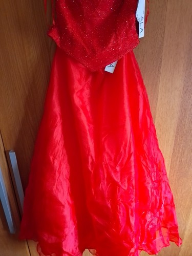Scala beaded evening corset silk gown designer dress size 6 to 8 red colour - Picture 7 of 8
