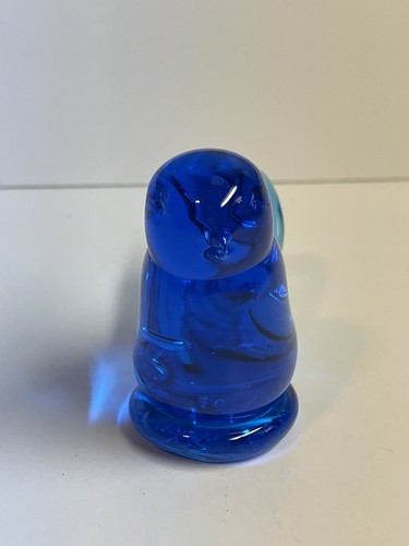 Vidrio artístico azul cobalto titanio 1989 "happy little bluebird" firmado: con barrio - ¡bonito! - Imagen 4 de 9
