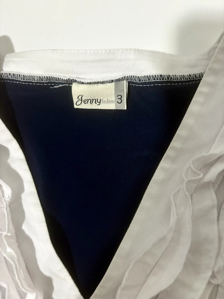 Top Clásico L Azul y Blanco 3/4 Sl Cruise Resort Ropa Preppy Y2K De Grecia Foto 2 de 4