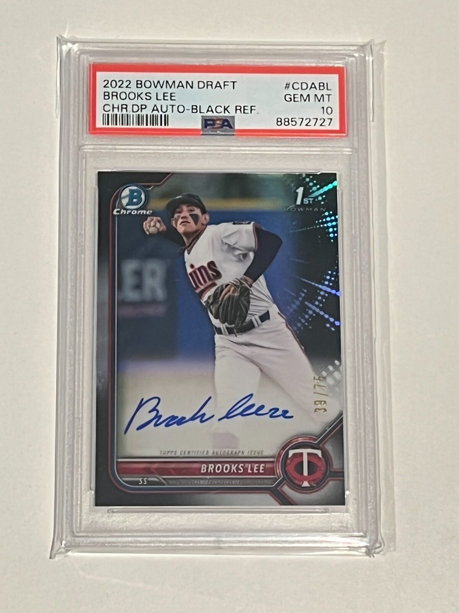2022 Bowman Draft Chrome Brooks Lee 1st Prospect Auto Black 39/75 