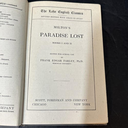 Lake English Classics, Paradise Lost Milton 1899 Farley Books 1 and 2 - Picture 5 of 12