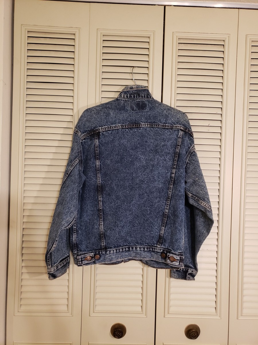 Vintage USA Levis M Trucker Jean Jacket Mens 70507 0227 80s Acid