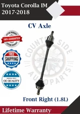 New OE Front Right CV Axle For 2017-2018 Toyota Corolla IM 1.8L Lifetime Warran.